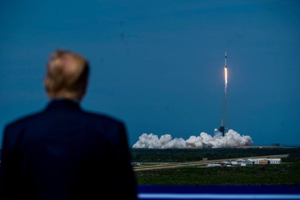 Trump at SpaceX launch