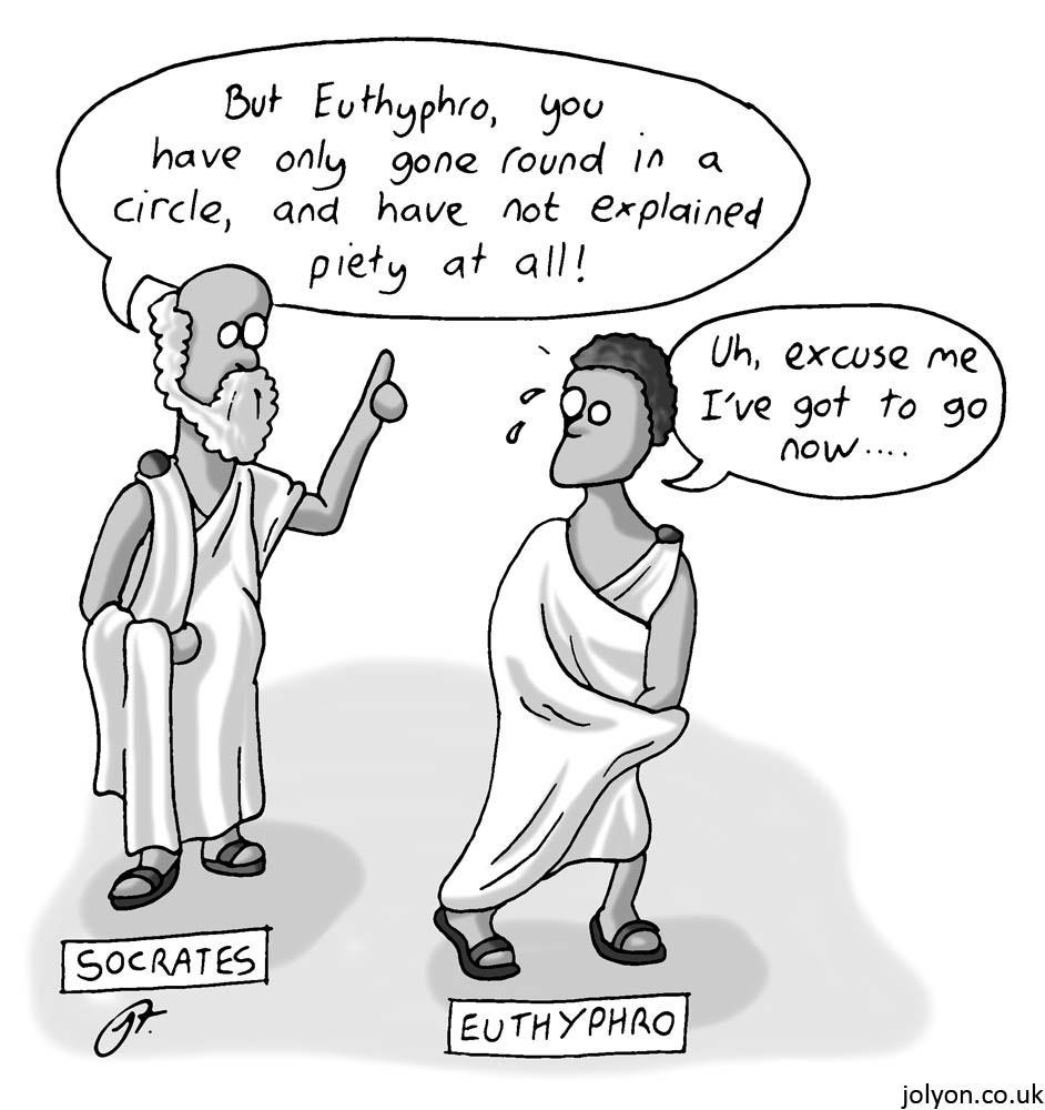 philosophy jokes | Euthyphro dilemma, Thought experiment, Connecting words