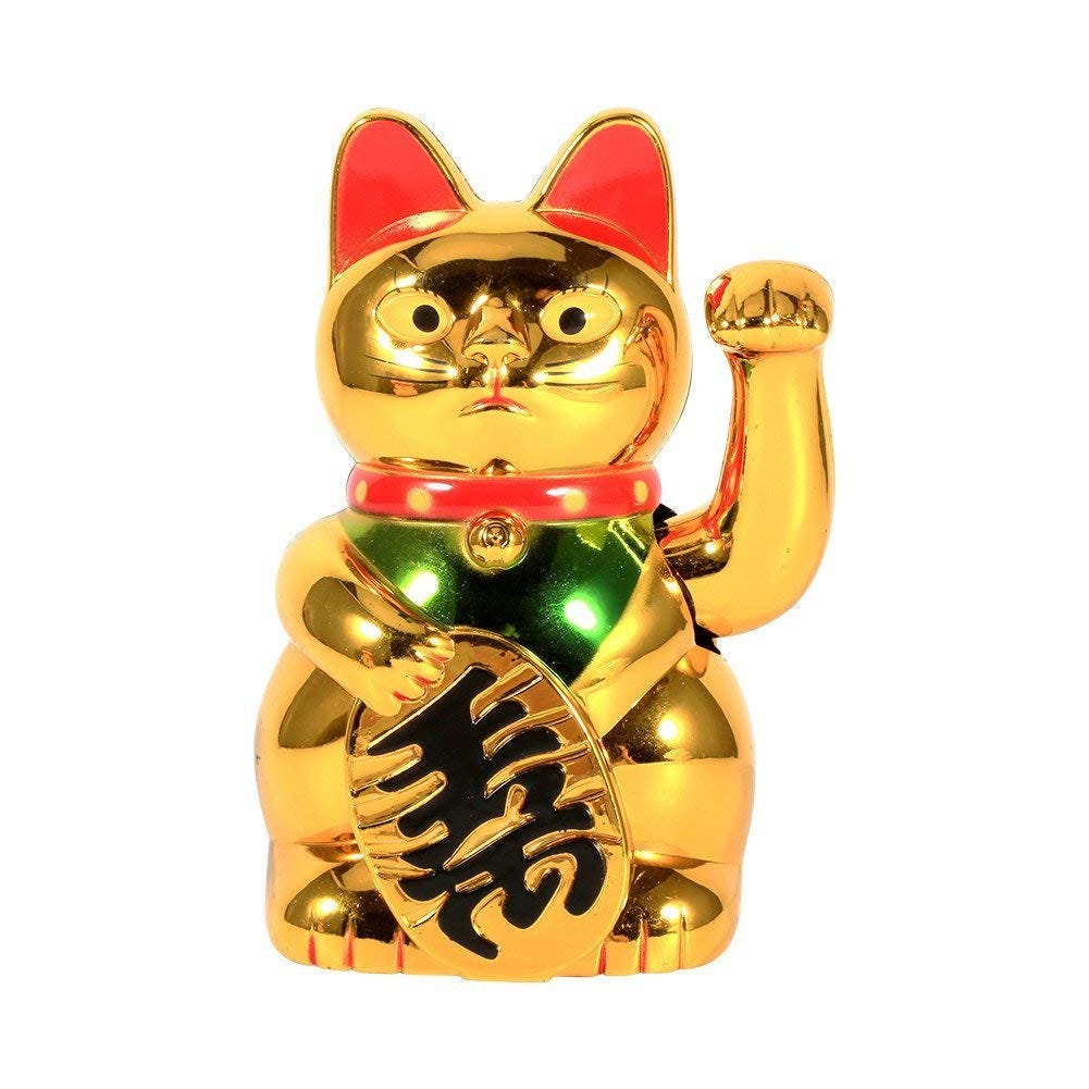 Lucky Cat, Acogedor Gold Waving Lucky Fortune Cat, Chinese Lucky Cat -  Maneki Neko Feng Shui Waving Cat : Amazon.ca: Home