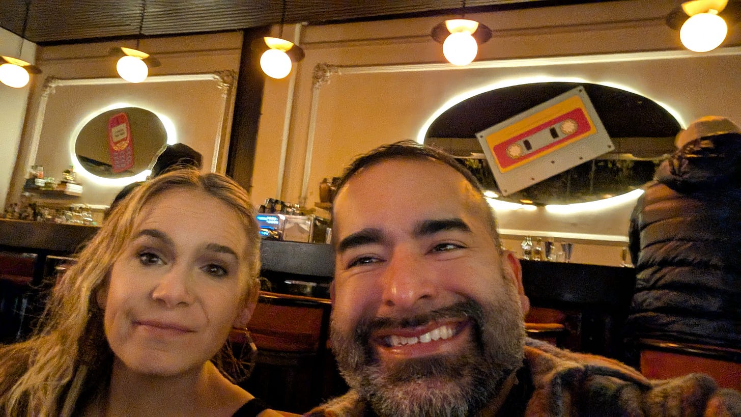 Us enjoying a drink at Casa Prunes (host of Salon de Agave) in Mexico City