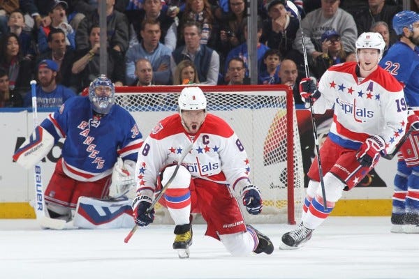 alex ovechkin scores for capitals in stanley cup playoffs 2015