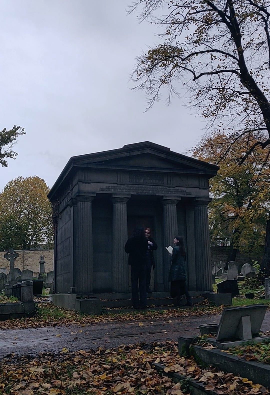My friends and I at Kensal Green Cemetery