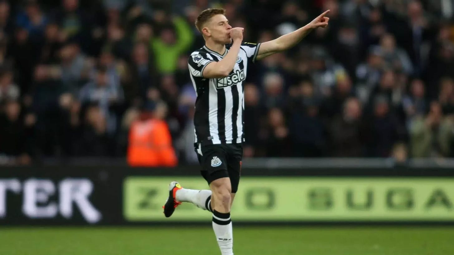 Harvey Barnes backing Newcastle United to push for a Champions League place  | soccer