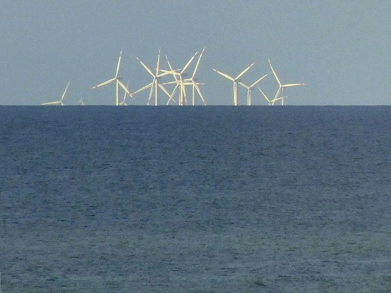 Thorntonbank offshore wind farm showing the earth's curvature : r/pics