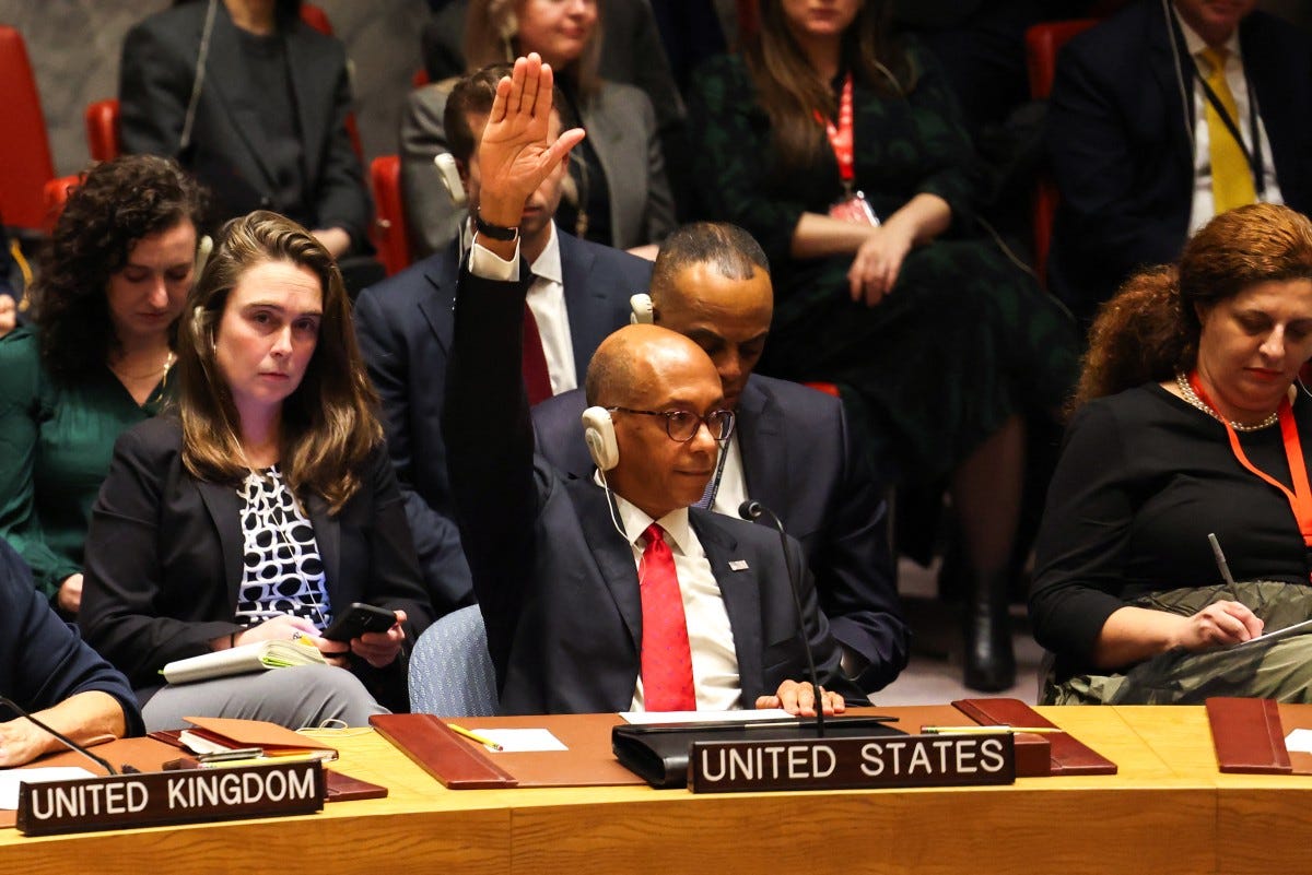 US vetoes UN Security Council resolution demanding immediate ceasefire in  Gaza Strip | The Times of Israel