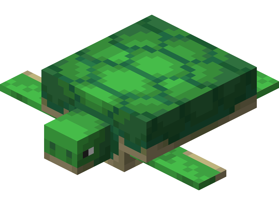 An image of a minecraft turtle