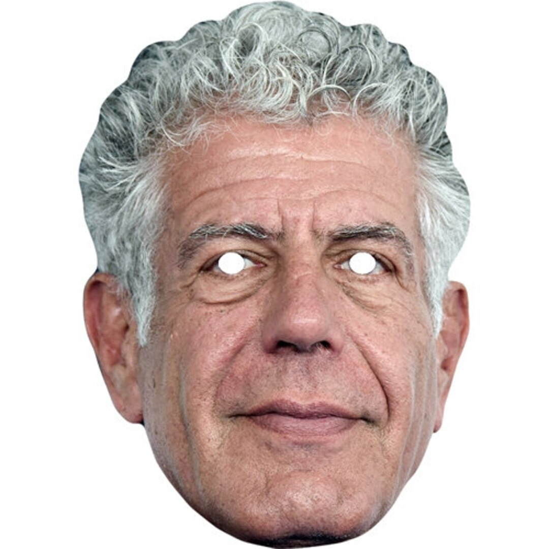 Anthony Bourdain Celebrity Chef Card Face Mask Ready to Wear order by 3pm  UK for Same Day Dispatch mon-fri . - Etsy