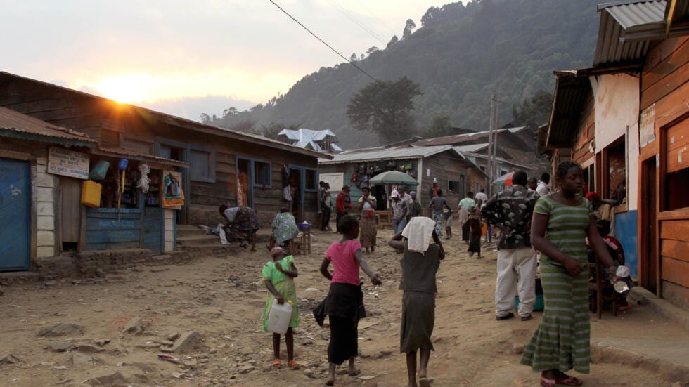 The town of Nyabibwe, eastern Congo, a once bustling outpost of artisanal mining.