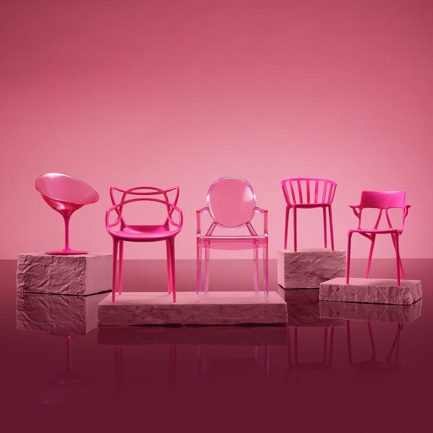 Barbie x Kartell Doll-Sized Chair Set | Mattel Creations