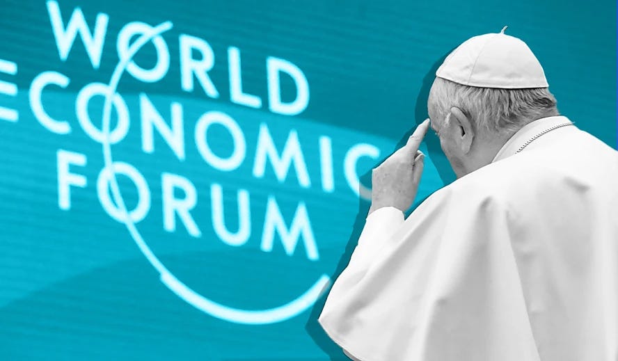 A pápa gratulál Klaus Schwabnak a "Jobb világ építéséért"