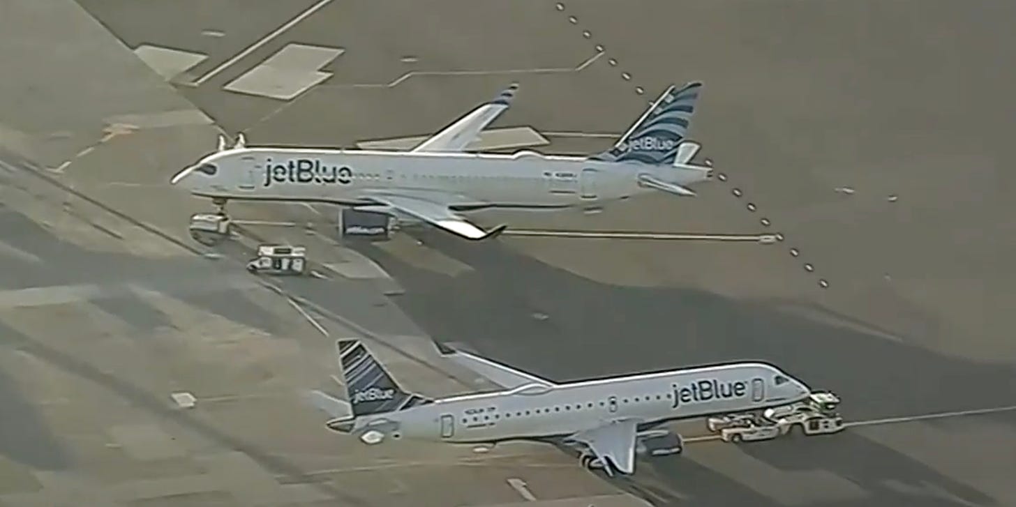 BREAKING: JetBlue planes collide on tarmac at Logan Airport in Boston