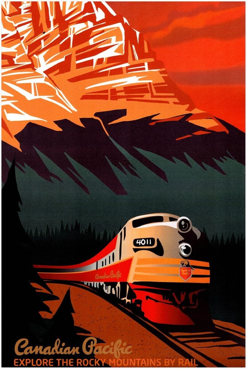 Travel Posters Canadian Pacific Railway - Travel Poster, Retro, Vintage  Poster | eBay