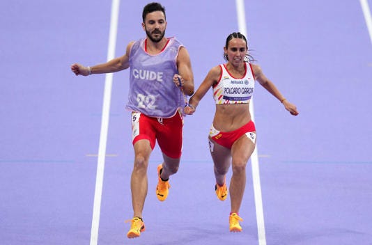 Nagore Folgado Garcia was denied a chance to run under the lights at the Stade de France in a Paralympic semi-final due to Petrillo's presence - Getty Images/Aitor Alcalde