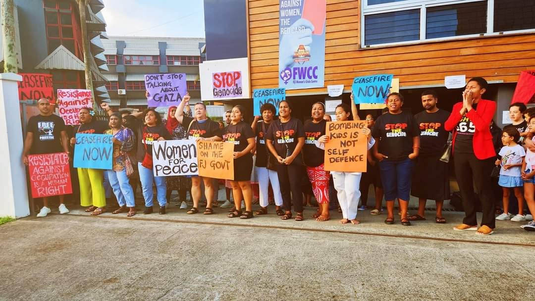 a rally insupport of a ceasefile held in Fiji