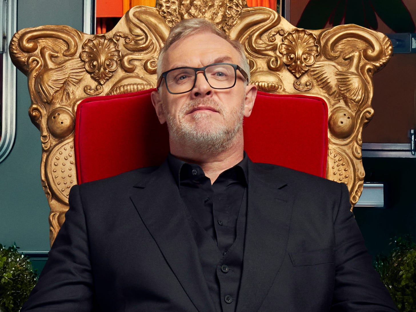 Greg Davies prepares to deliver his end of episode catchphrase.