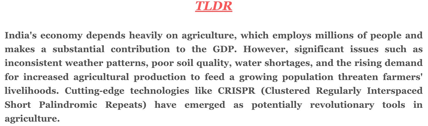 CRISPR and the Promise of Climate-Resilient Crops in India