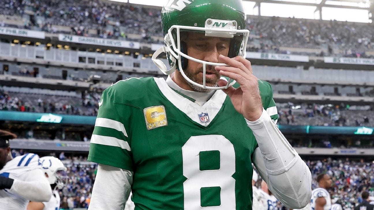 Aaron Rodgers can't rally Jets in 28-27 loss to Colts - ESPN