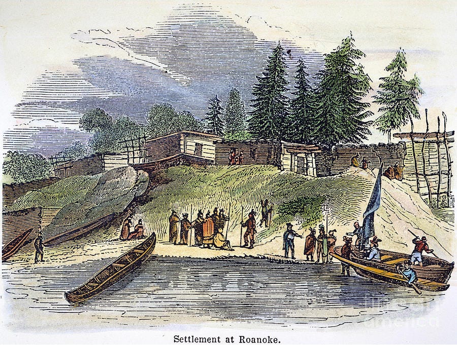 Roanoke: Colony, C1587 Photograph by Granger