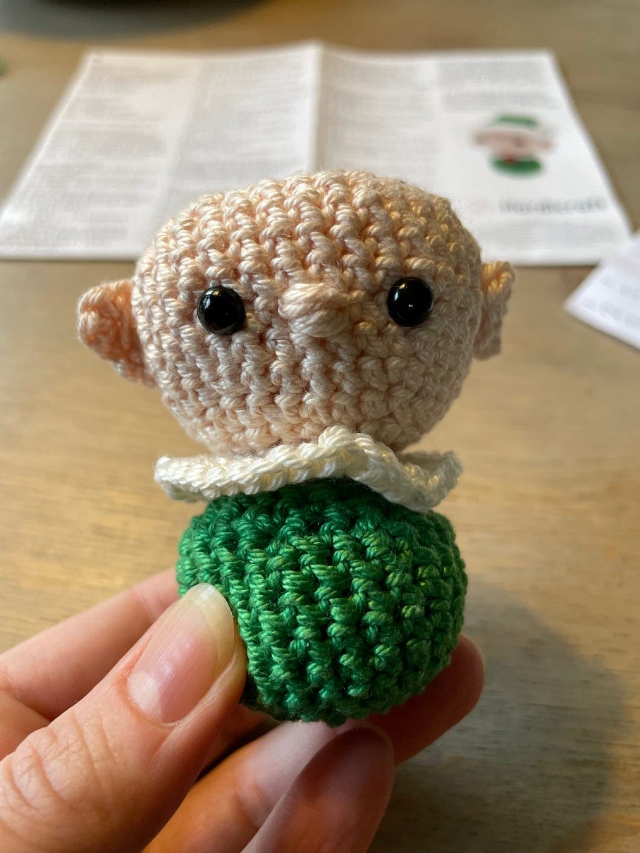 Photo: Crochet little elf without a hat