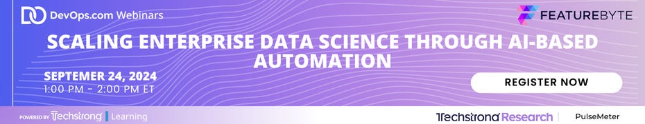 DevOps.com: Scaling Enterprise Data Science Through AI-Based Automation (Sept. 24th)