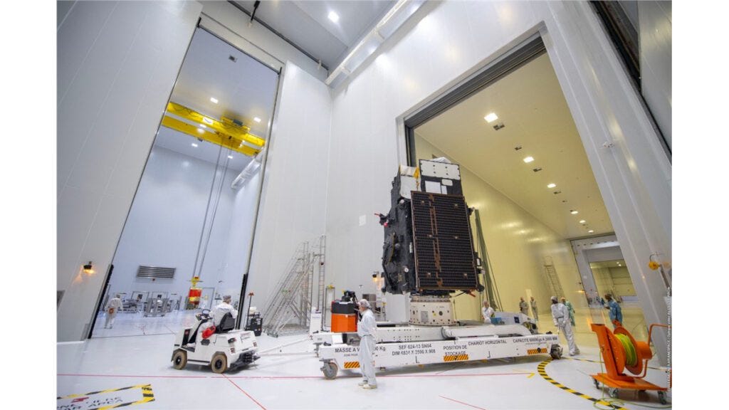 MTG-I1 Satellite Fueling Room. The satellite was launched Dec. 13 by an Ariane 5 Rocket.