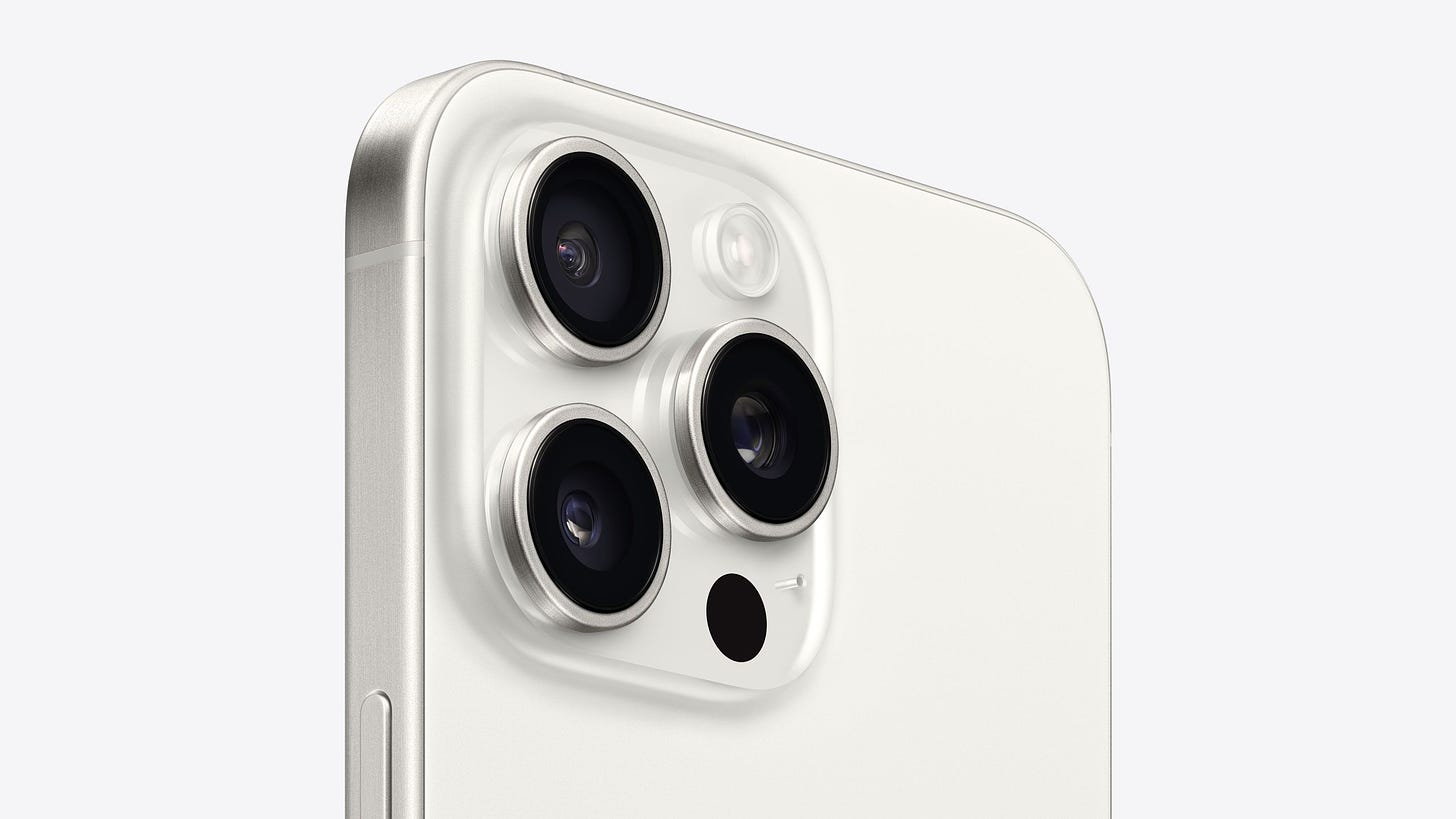White Titanium iPhone 15 Pro color