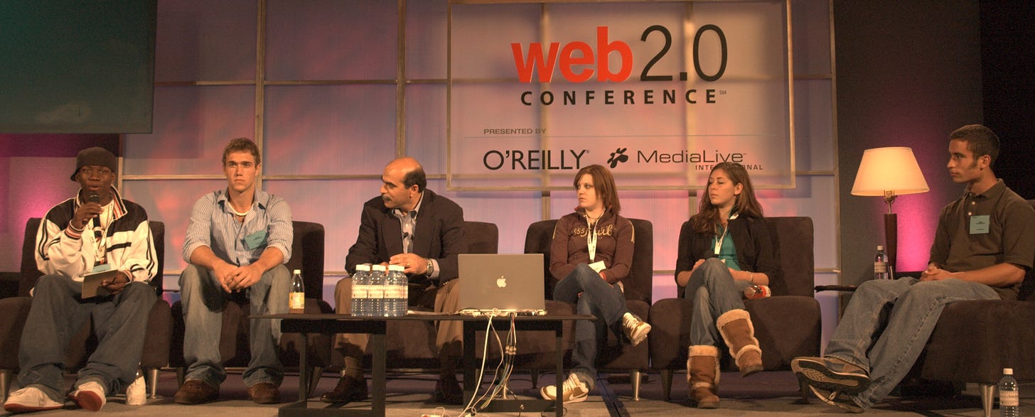One of the very few diverse panels at the 2004 Web 2.0 Conference, the “teen panel”