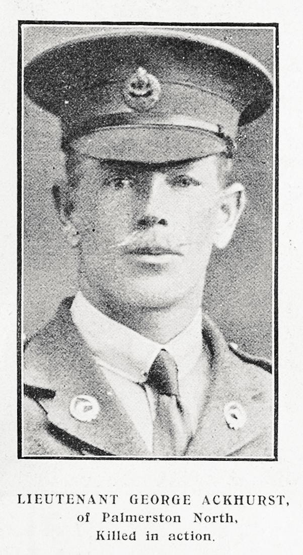 Lieutenant George Ackhurst of Palmerston North, killed in action