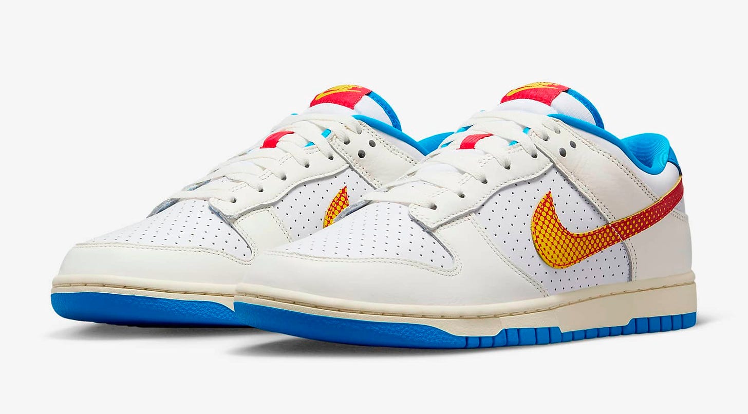 Nike Dunk Low Retro SE Shoes - Sail/Tour Yellow/Photo Blue/University Red