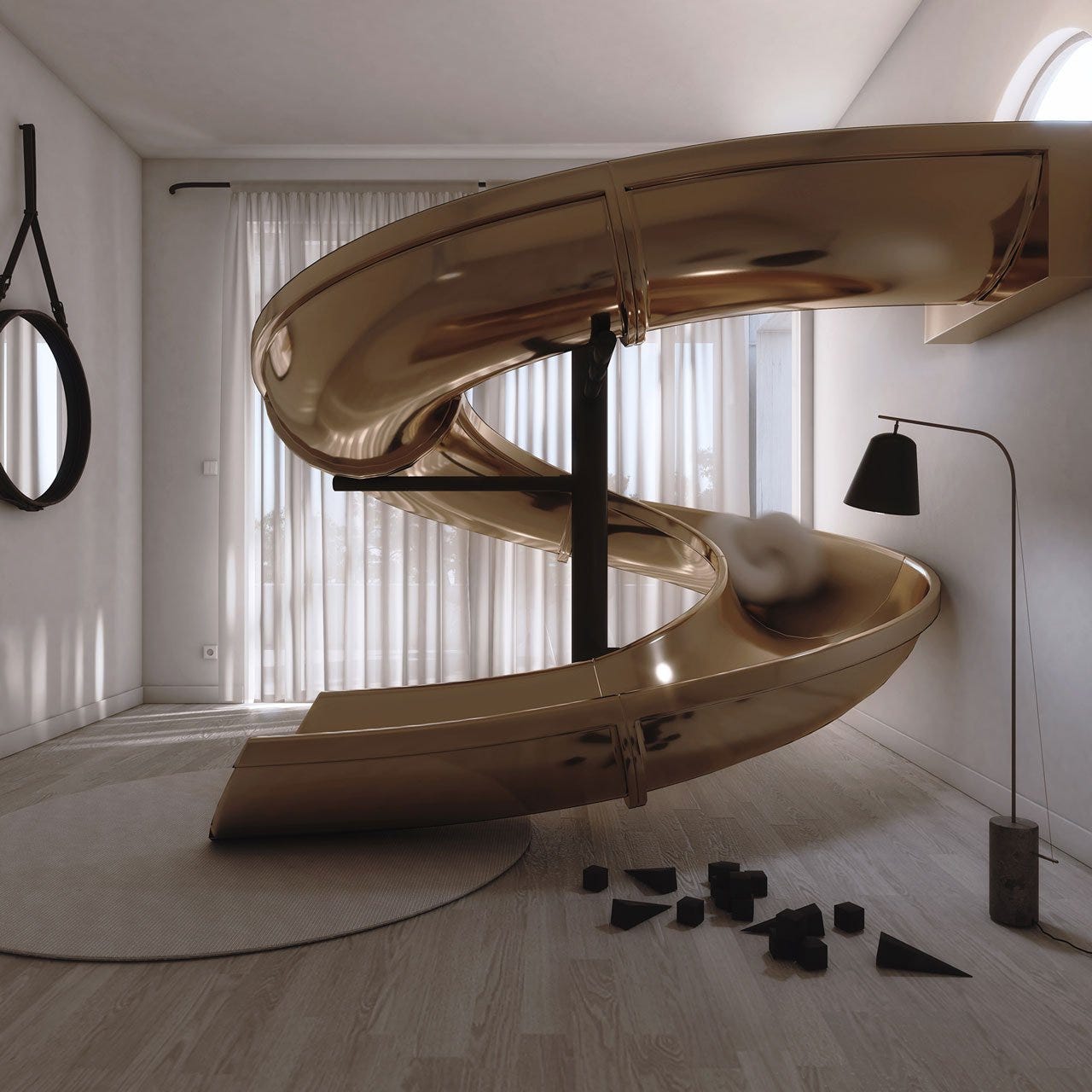 Sam Anderson playful interior image rendered in 3dsMax using V-Ray