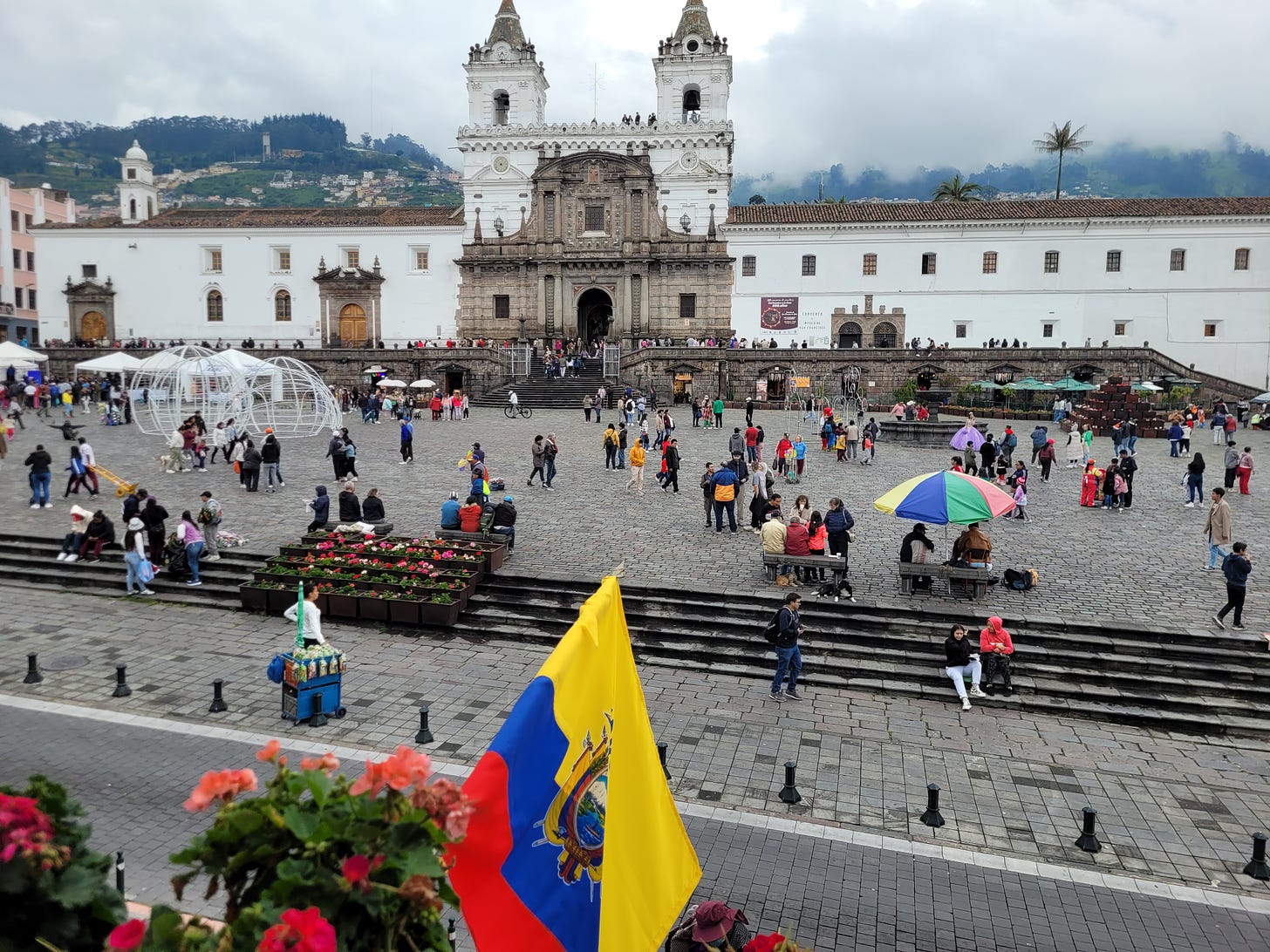 Sightseeing in the historic center of Quito, Ecuador