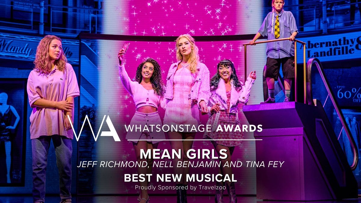 The WhatsOnStage Award for Best New Musical goes to Mean Girls!