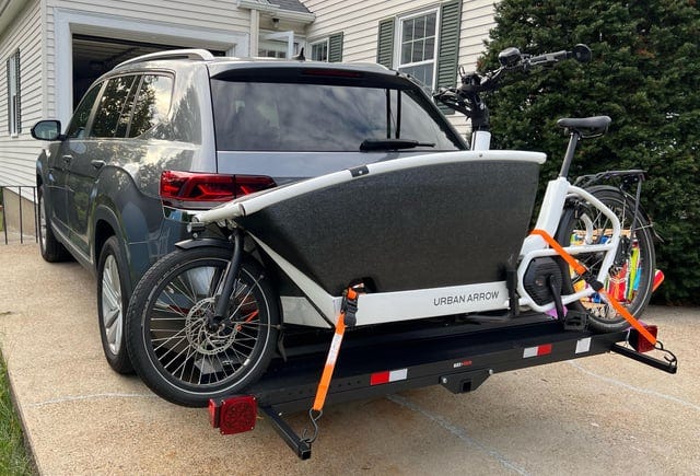 r/CargoBike - Yes, you can transport your cargo bike on a car with the right rack