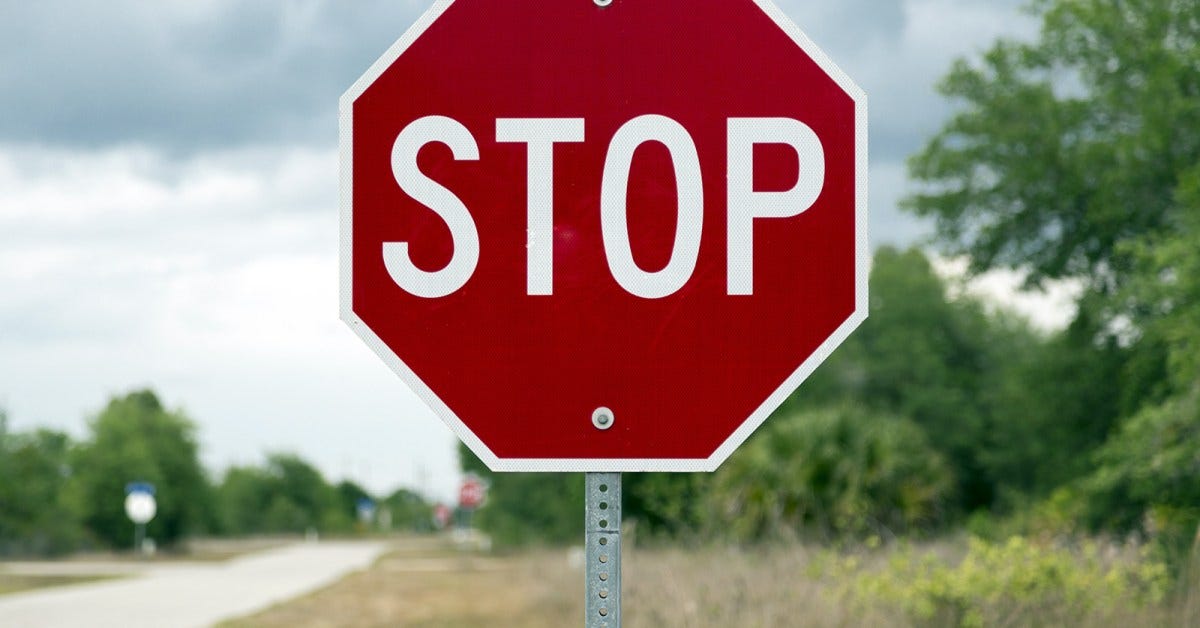 People are obsessed with this TikTok account showing a stop sign where  drivers never stop