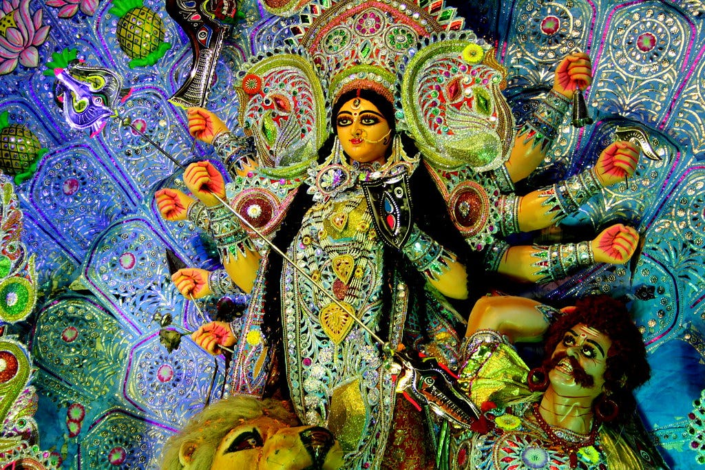 "Durga Puja" by srijankundu is licensed under CC BY-SA 2.0.