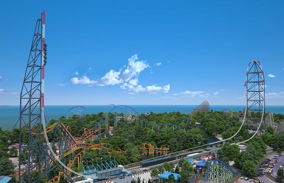 Top Thrill 2 coaster layout at Cedar Point