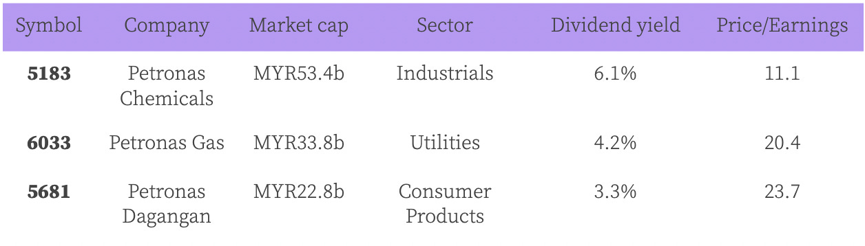 details of Petronas stocks