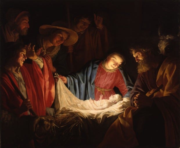 Famous Adoration of the Shepherds Gerard van Honthorst, Adoration of the Shepherds 1622, Pommersches Landesmuseum