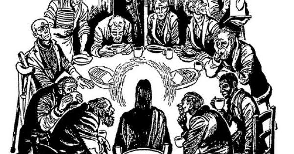 Christ at Table / Christ of the Soup Kitchen by Fritz Eichenberg ...