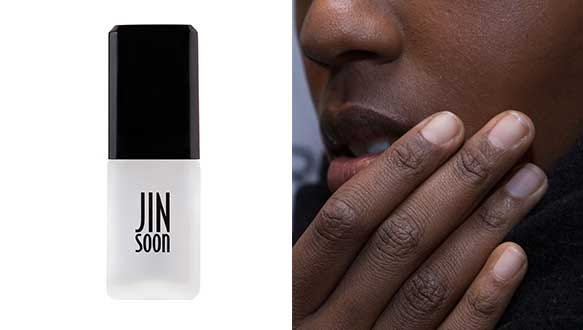 To give natural nails a smooth, satin finish, try Jin Soon Matte Maker, which was used on the models at the Vera Wang Fall Winter 2015 fashion show.