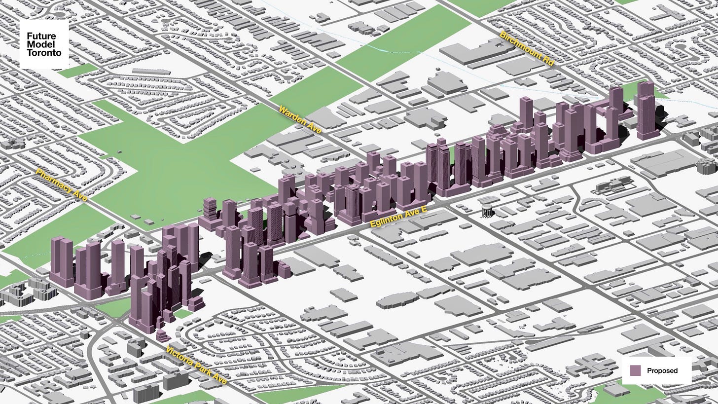 Future Model Toronto on X: "Scarborough's Golden Mile Secondary Plan,  includes a significant amount of proposed development concentrated along  Eglinton Ave East, between Victoria Park Ave and Birchmount Rd. 1/2 #future  #Toronto #