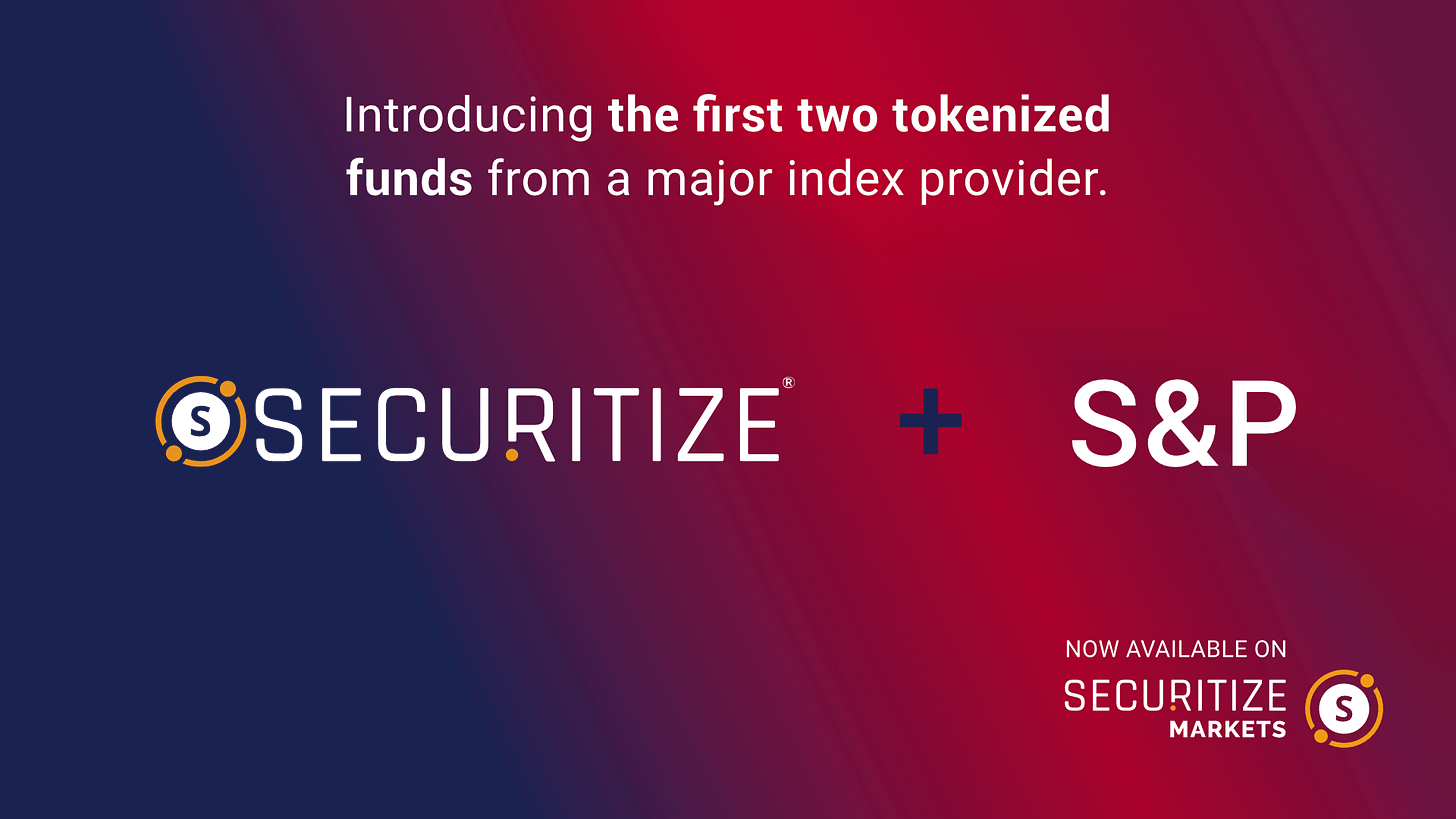 Securitize | First Tokenized S&P Index Funds Launched on Securitize…