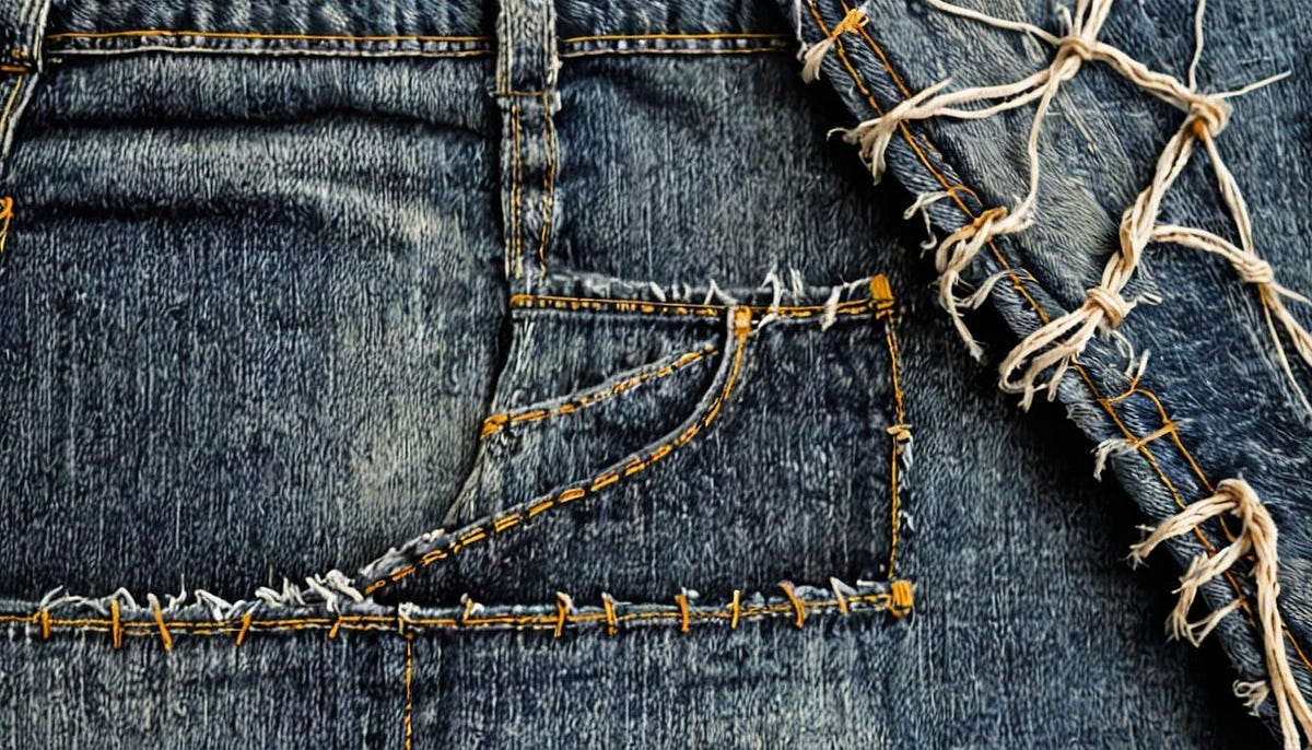 close up of jeans