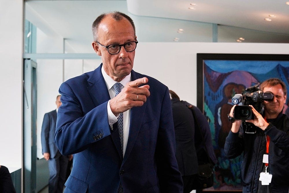 German Chancellor Friedrich Merz arrives for the cabinet meeting at the chancellery in Berlin, Germany on June 11, 2025. (AP Photo/Markus Schreiber) German Chancellor Friedrich Merz arrives for the cabinet meeting at the chancellery in Berlin, Germany on June 11, 2025. (AP Photo/Markus Schreiber)