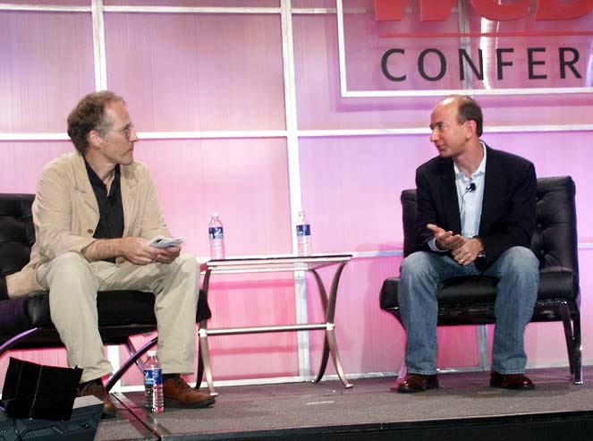 Tim O'Reilly and Jeff Bezos during the 2004 Web 2.0 Conference Tim O'Reilly and Jeff Bezos during the 2004 Web 2.0 Conference
