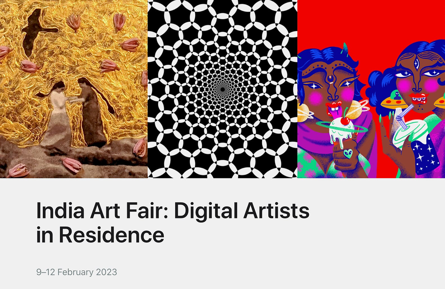 A screenshot of the India Art Fair Today at Apple registration page.