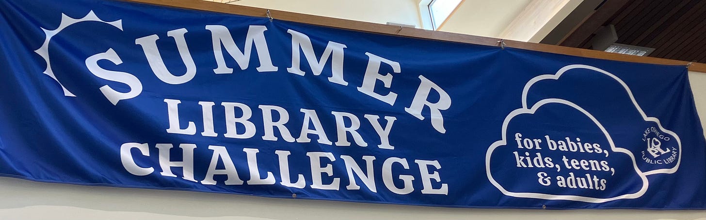 Summer Library Challenge banner for kids, teens, & adults