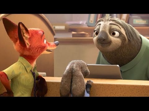 Sloths Run the DMV in the New 'Zootopia' Trailer - YouTube