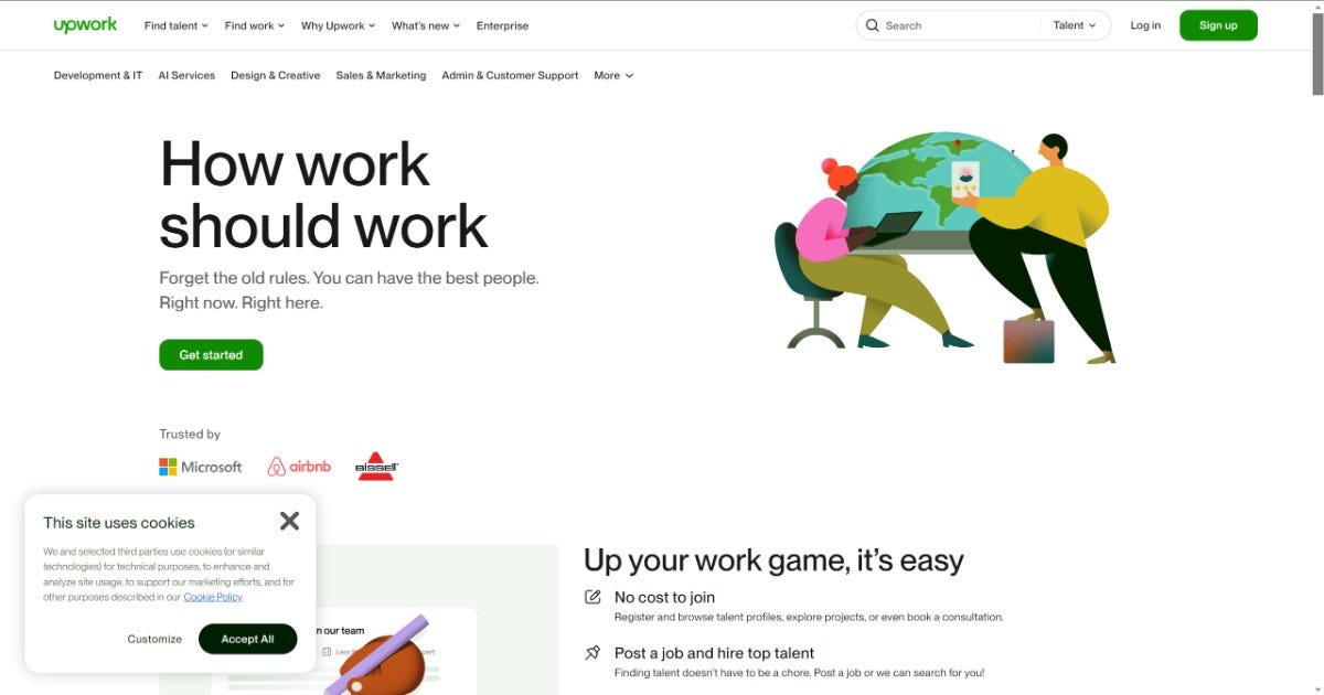 Upwork公式サイト