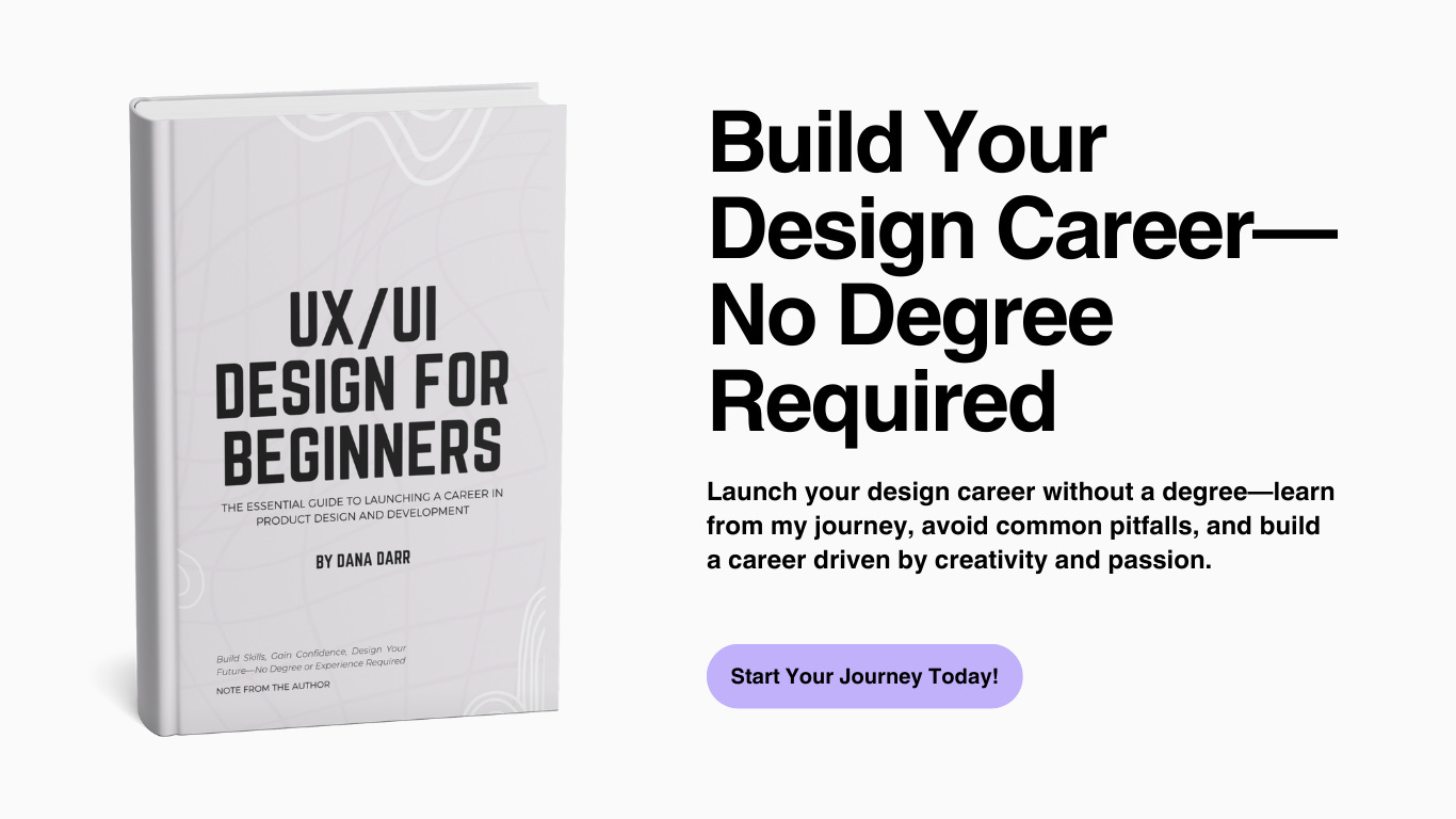 An advertisement for my ebook "UX/UI Design for Beginners," check it out now